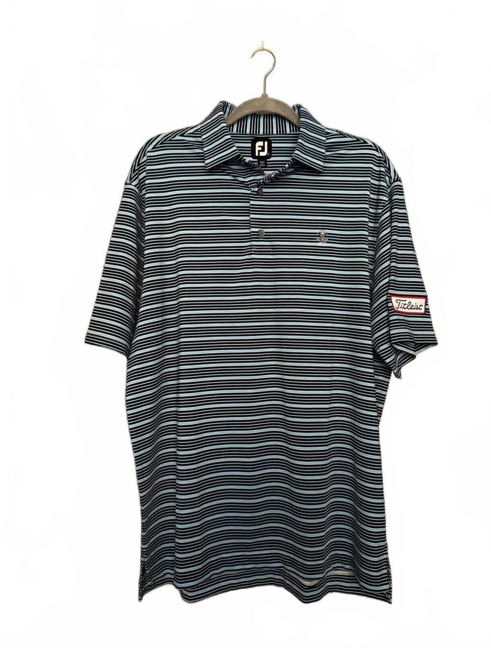 FootJoy Striped Titleist Golf Polo Size Large